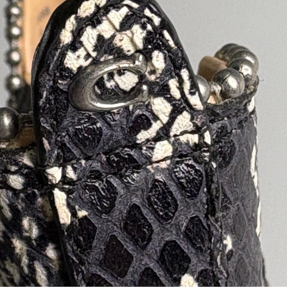 New Coach Bowery Bead Chain Leather Snakeskin G4368 Chelsea Ankle Boot 8 / 38.5 - Picture 10 of 16